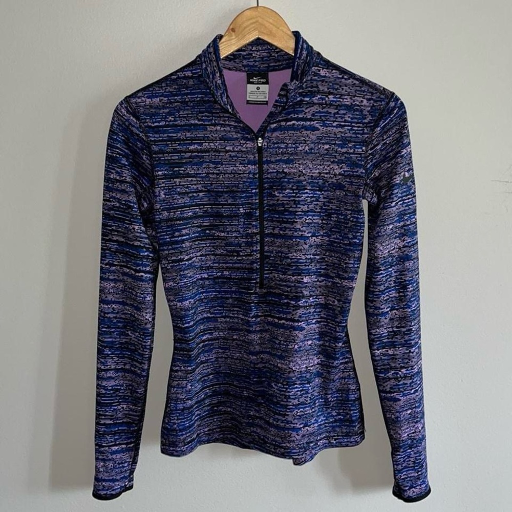 Nike Blue and Purple Half Zip Sweatshirt